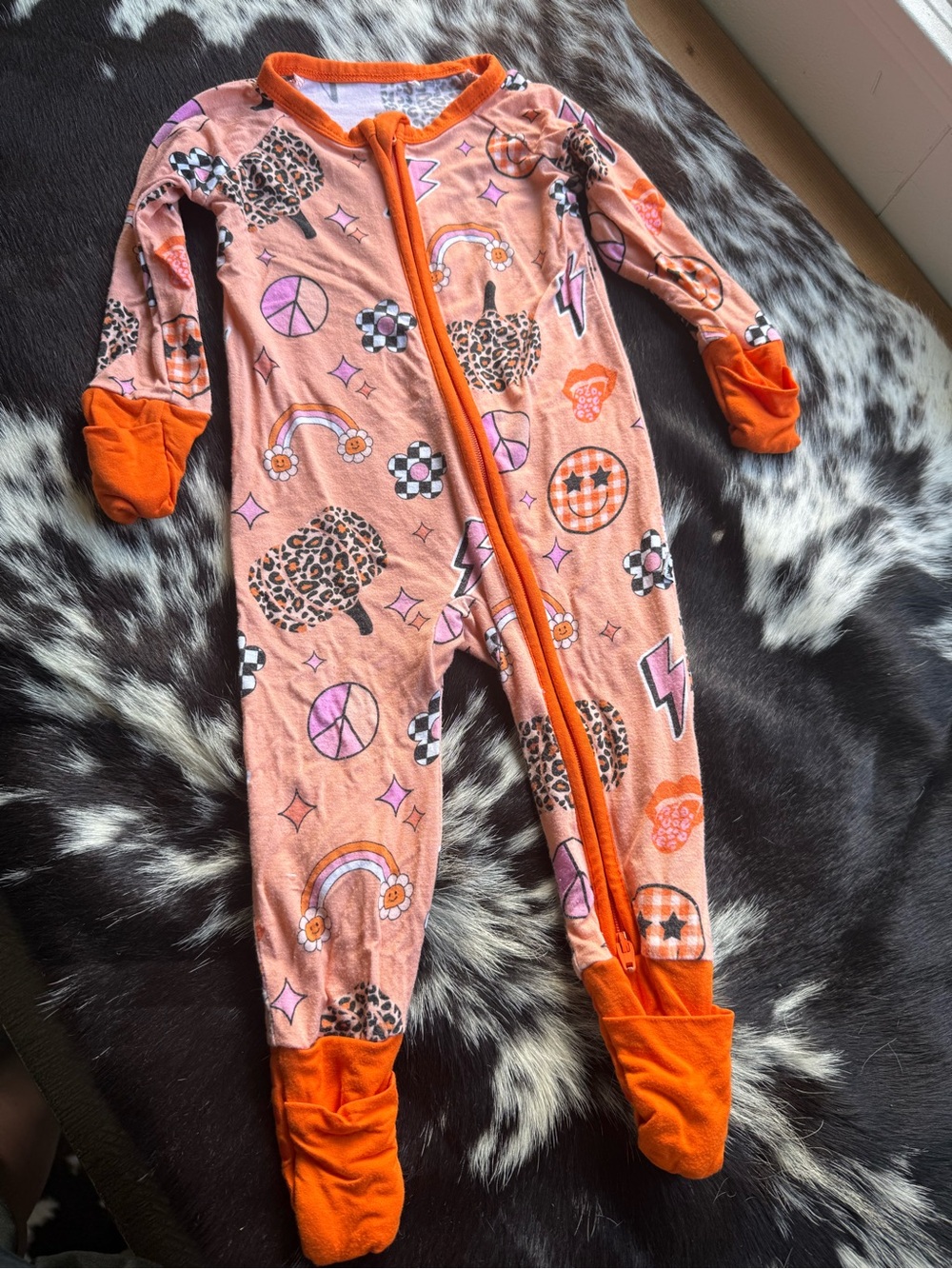 0/3m Bamboo Pumpkin Footie